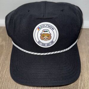 NEW Swannies Rope Hat SnapBack Men's Black CBS Golf Now Performance